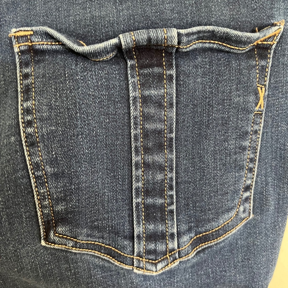 Express Denim Perfect Ankle Legging Jeans Mid Rise Dark Wash Blue Size 8R Seamed - Picture 10 of 12